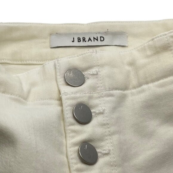 J Brand Natasha Sky High Skinny Jeans Sailor Blanc High Rise Button Fly Size 26 - Picture 8 of 12